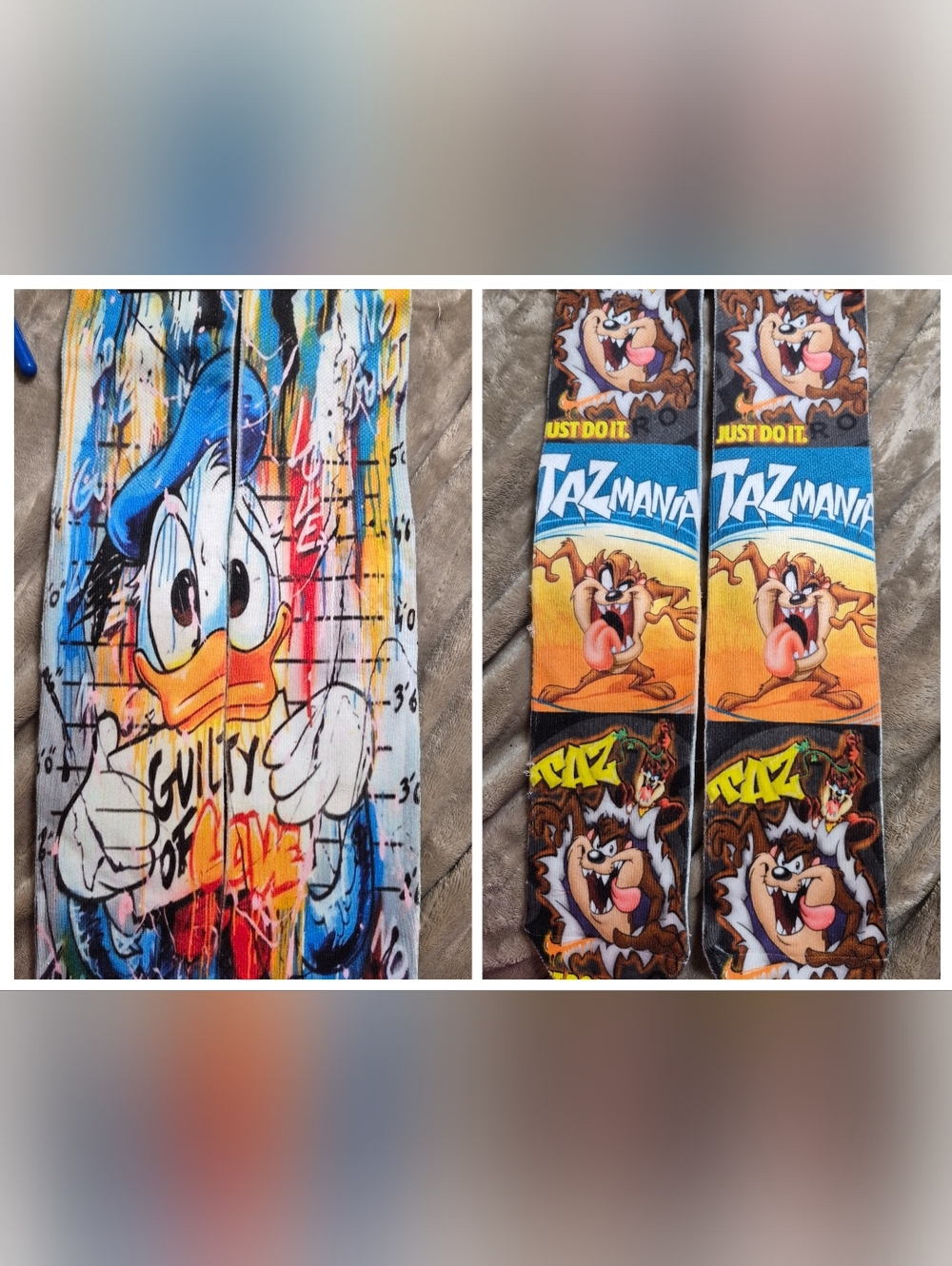 BNIP Donald Duck & Tazmania Graphic Socks - Multicolor